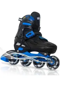 Nattork 4-Size Adjustable Inline Skates for Kids Teens Men Women, Beginner Blades Roller Skates, Indoor Outdoor Adjustable Skating Gear for All Ages