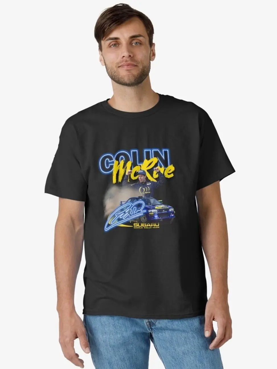JDM Graphic for Auto Enthusiasts VINTAGE 90s COLIN MCRAE Classic Subaru  T-Shirt , Street Racing & Car