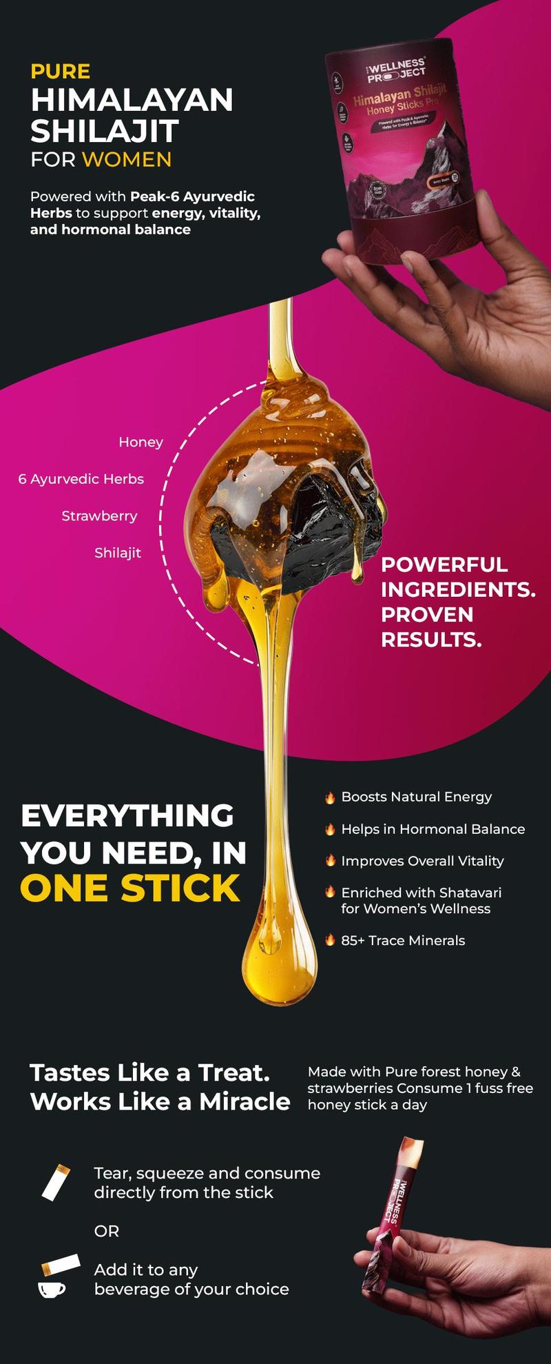 Himalayan Shilajit Honey Sticks Pro (Berry Bloom) - Pack of 10 Himalayan Shilajit Honey Sticks Pro (Berry Bloom) - Pack of 10