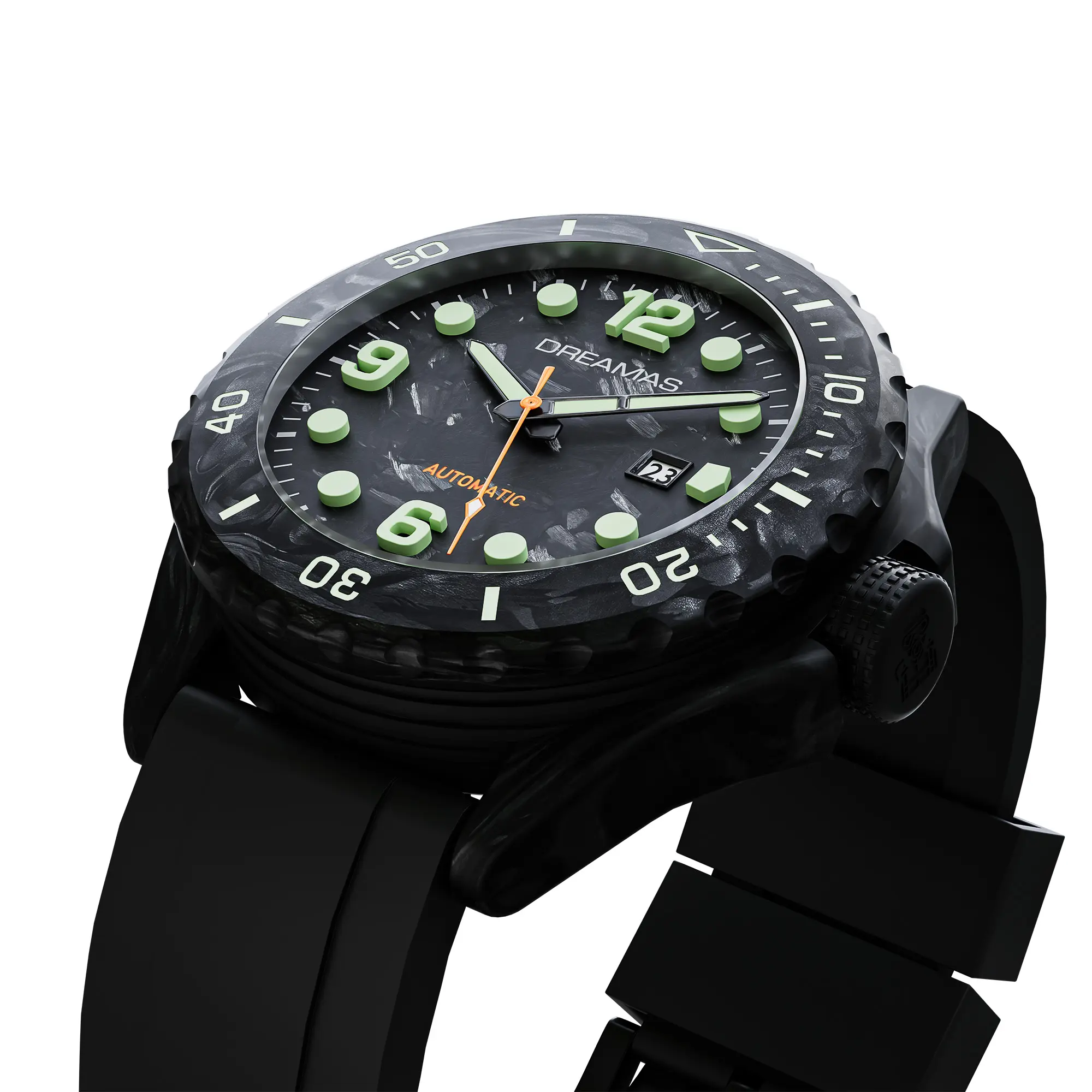 Titanium -Carbon Black Wirrior 500M Dive Watch