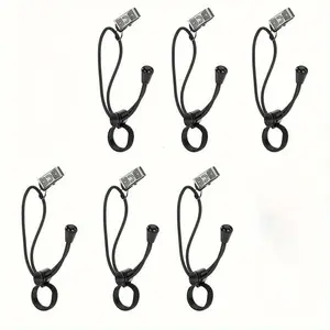 6pcs Photography Clips, Metal Spring Clamps with Stretchable Elastic Rope, for Photo Studio, Fine Mesh Fabric Backdrops, Background Supports