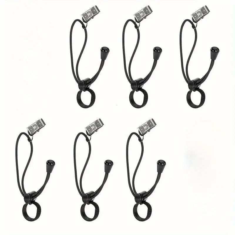 6pcs Photography Clips, Metal Spring Clamps with Stretchable Elastic Rope, for Photo Studio, Fine Mesh Fabric Backdrops, Background Supports, Secure Clamp