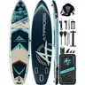 [FallPick] 10'6" Extra Wide Ultralight PVC SUP with 400lb Capacity, Anti-Slip EVA Deck, 4-in-1 Kit for Fishing & Traveling, Kayak Seat, Bag, Repair Kit, Compact Pack, All Skill Levels, Ready for Lakes-Rivers-Oceans