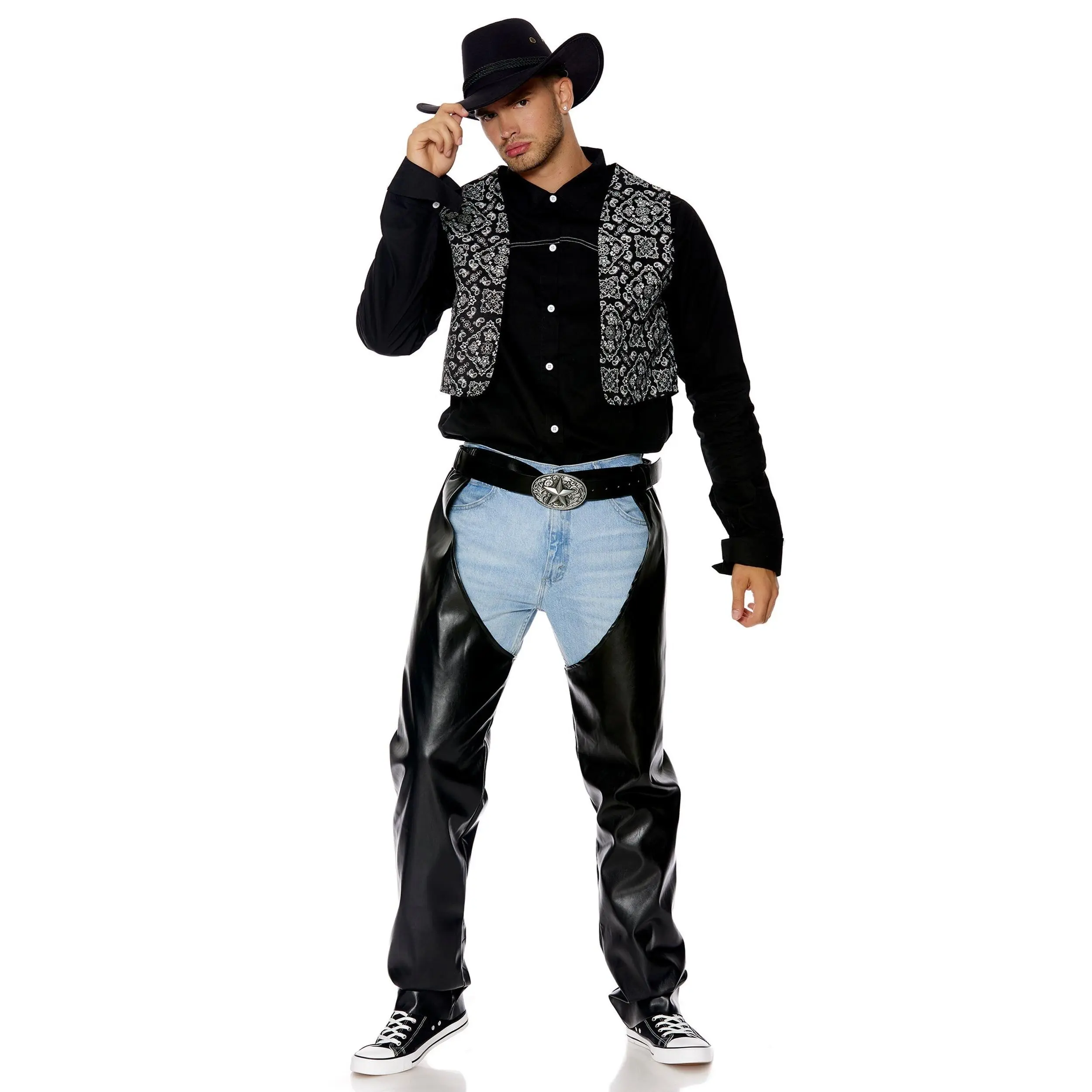 Cowboy Costume with Chaps for Men