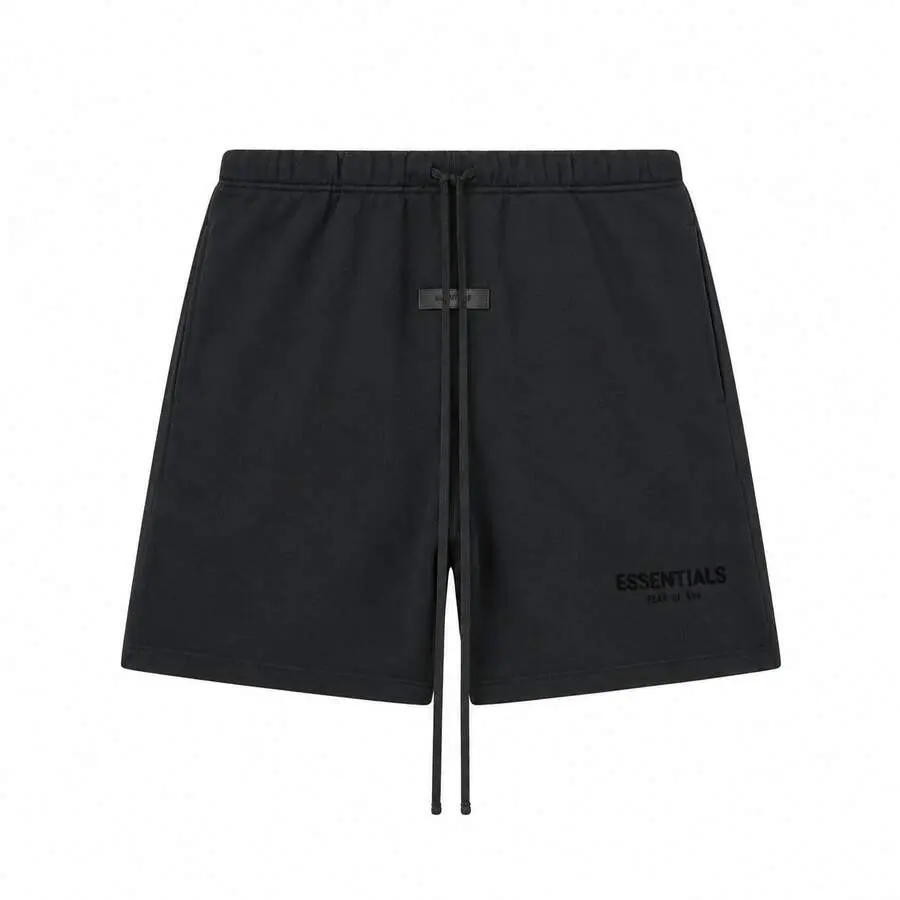 Fear of God ESSENTIALS SS22 Sweatshorts Unisex Cotton Blend Fleece Shorts Relaxed Fit Oversized Streetwear Shorts Elastic Waist Drawstring Casual Shorts for Men and Women