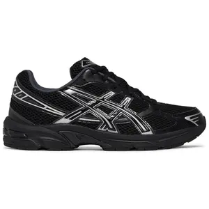 ASICS Gel-1130 Black Pure Silver Mens Unisex Athletic Running Sneakers 1201A906-001 Round Toe Breathable Mesh Gel 1130 Closed Sports Chunky Trainer Workout Shoes