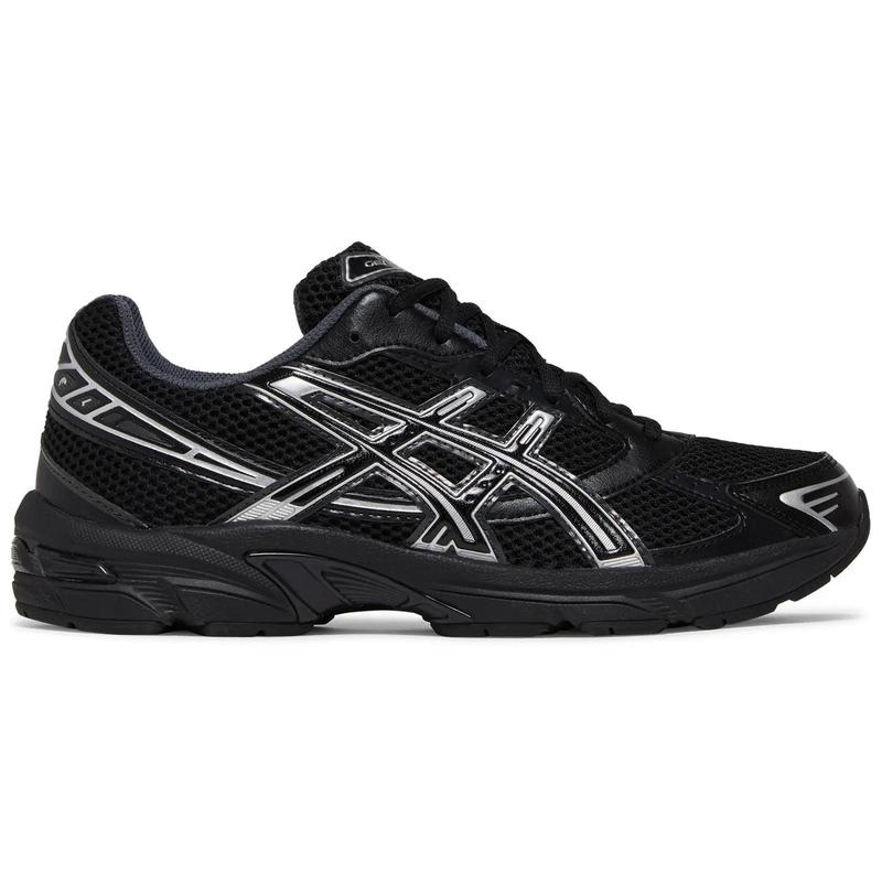 ASICS Gel-1130 Black Pure Silver Mens Unisex Athletic Running Sneakers 1201A906-001 Round Toe Breathable Mesh Gel 1130 Closed Sports Chunky Trainer Workout Shoes