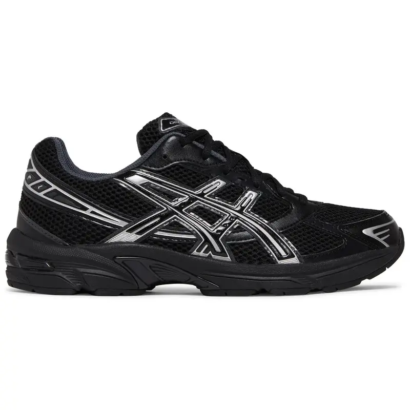 ASICS Gel-1130 Black Pure Silver Mens Unisex Athletic Running Sneakers 1201A906-001 Round Toe Breathable Mesh Gel 1130 Closed Sports Chunky Trainer Workout Shoes