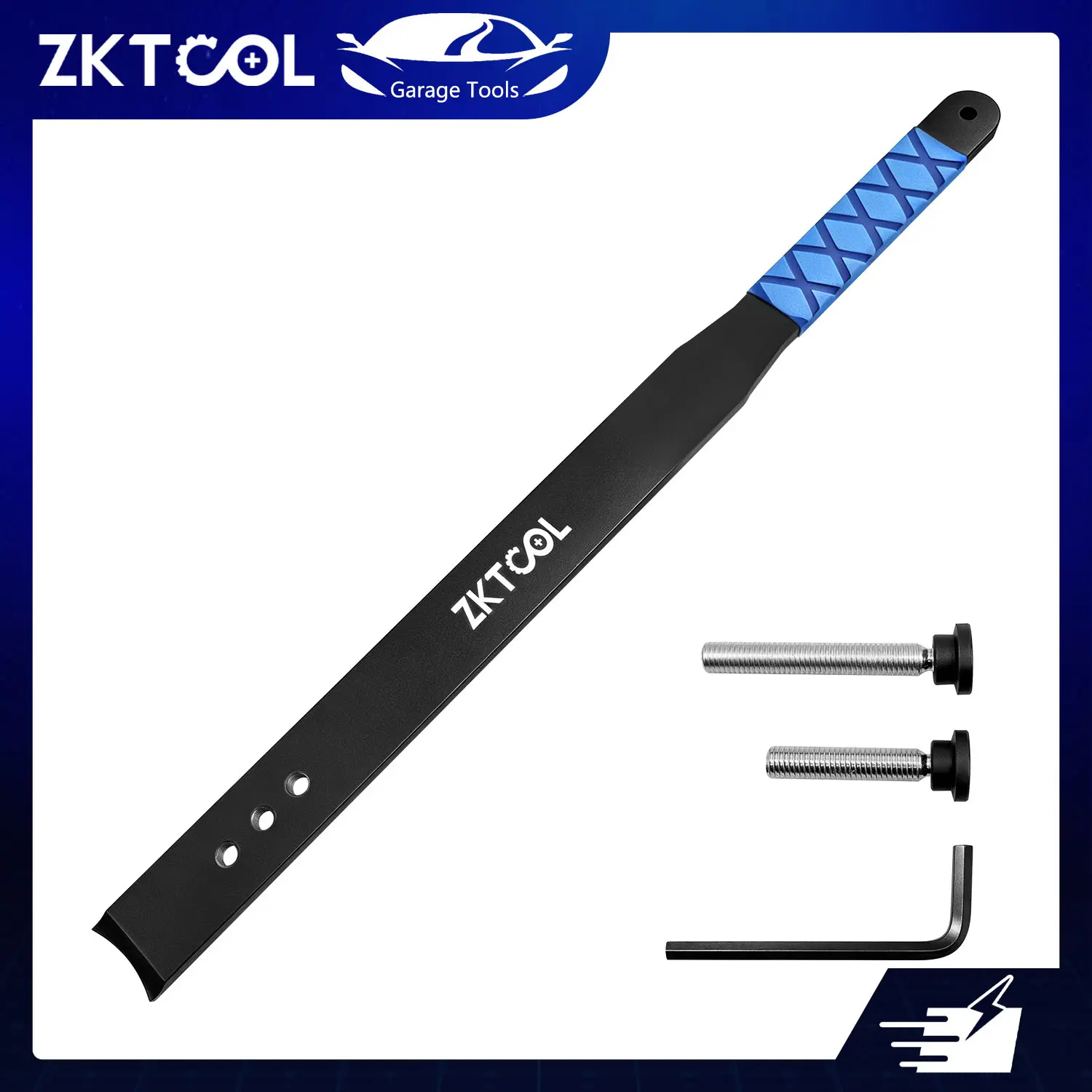 ZKTOOL CRV Steel Adjustable Pivot Inner Drive Shaft Lever - Automotive Repair Tools, 3-Position, Adjustable Fulcrum, Ergonomic Non-Slip Handle, Force Control, Pivot Bolts, Extra Long Pry Bar for Dacia, Ford Push-in/Pull-out Driveshaft Disassembly, Automot
