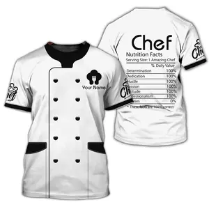 Chef T-shirt de chef personnalisé - Informations nutritionnelles du chef
