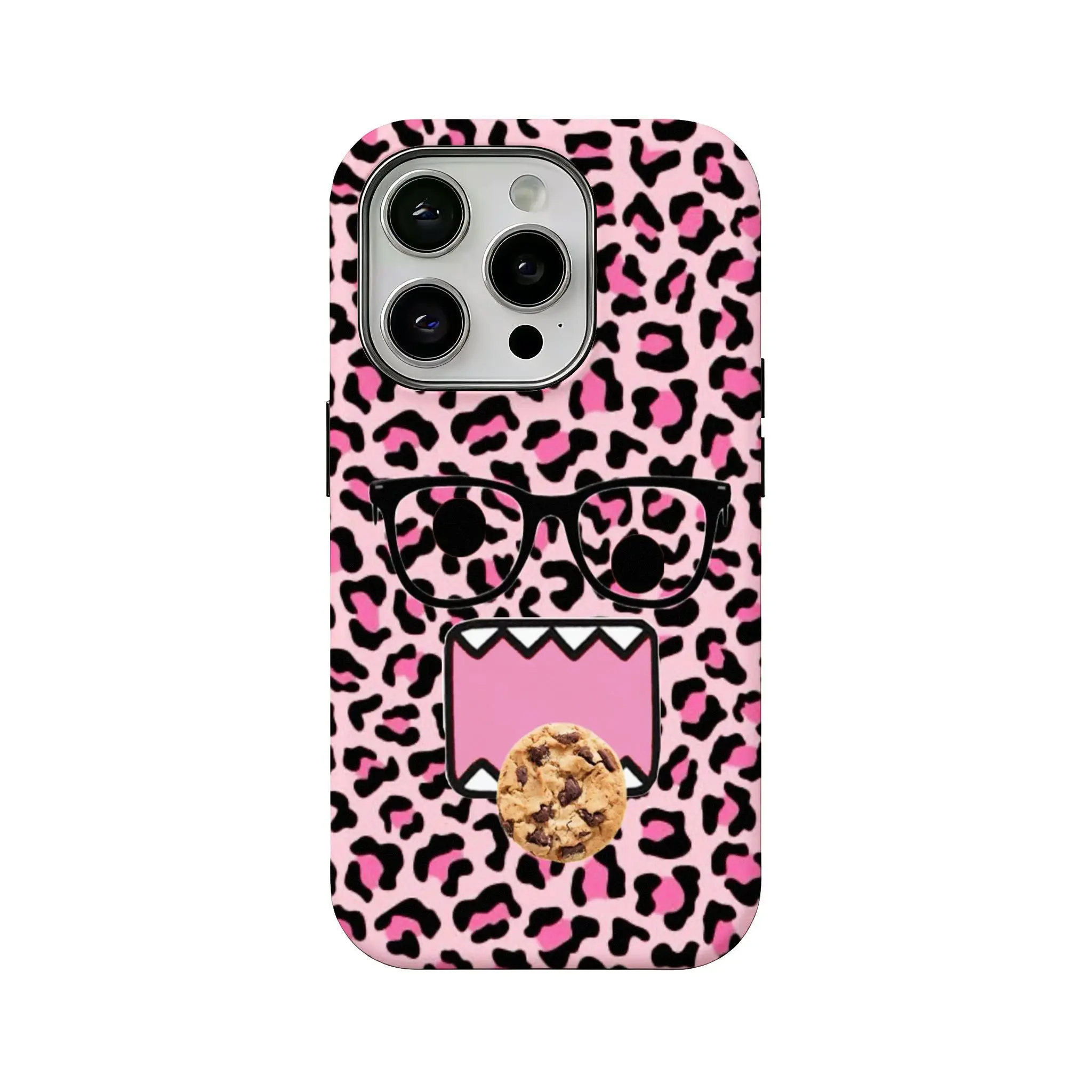 "Sweet & Cool" Cartoon Domo-kun 2-in-1 Phone Case — Compatible with iPhone 12, 13, 14, 15, 16, 17 Series. Drop-Resistant Hard Case with High-Definition Printing and Durable Protection — The Perfect Gift Choice.