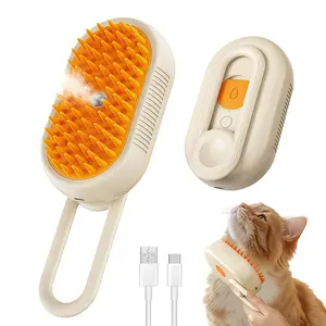 Pet Steam Brush,Cat Dog Hair Remover, Adjustable Pet Hair Remover,PSteam Pet Brush for Pet Hair 3-IN-1 Steamy Cat Brush Grooming Comb for Dogs Steam Brush for Cats Remove Flying Fur Steam Advanced Pet Hair Removal Comb pet pal brush Deshedding Tool