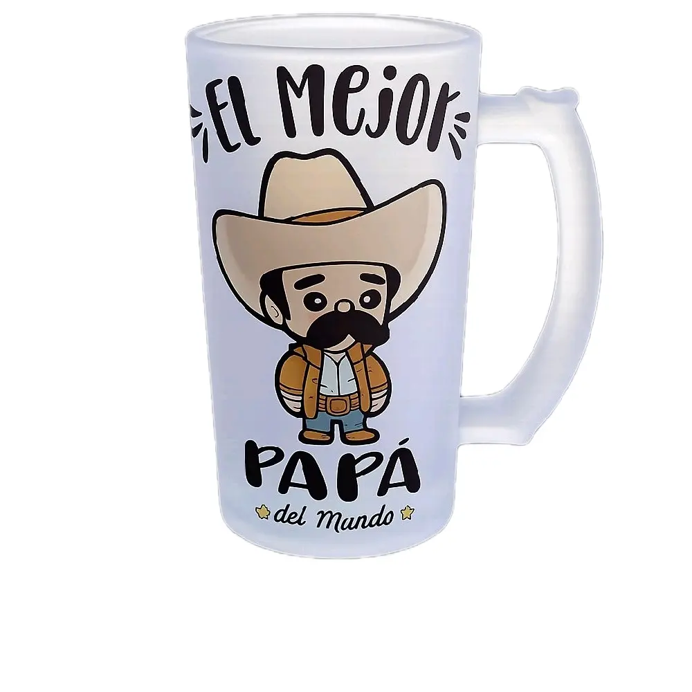 16oz frosted Mug, "El Mejor Papá del Mundo" Themed Gift for Dads