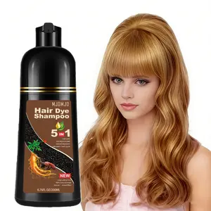 Hair Dye Shampoo 5-in-1,Natural Blonde Semi-Permanent Gray Hair Coverage,Color Depositing Shampoo for Women & Men,Vegan,Ammonia-Free,200 ml Haircare