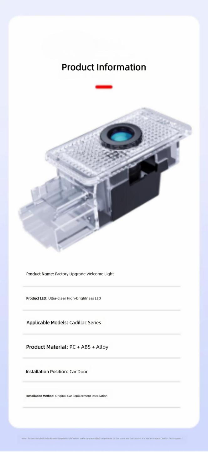 2pcs(High brightness and ultra-clear)Shadow Lights LED Door Logo Projector forCadillac SRX CT6 XTS ATS XT4 XT5 XT6 Dual PlugPuddle Lights for Cadillac Welcome CourtesyLights Auto Accesories