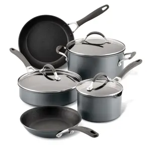 Circulon A1 Series 8-Piece ScratchDefense™ Nonstick Cookware Set with Aluminum Core & Induction-Suitable Base for Unbeatable Performance