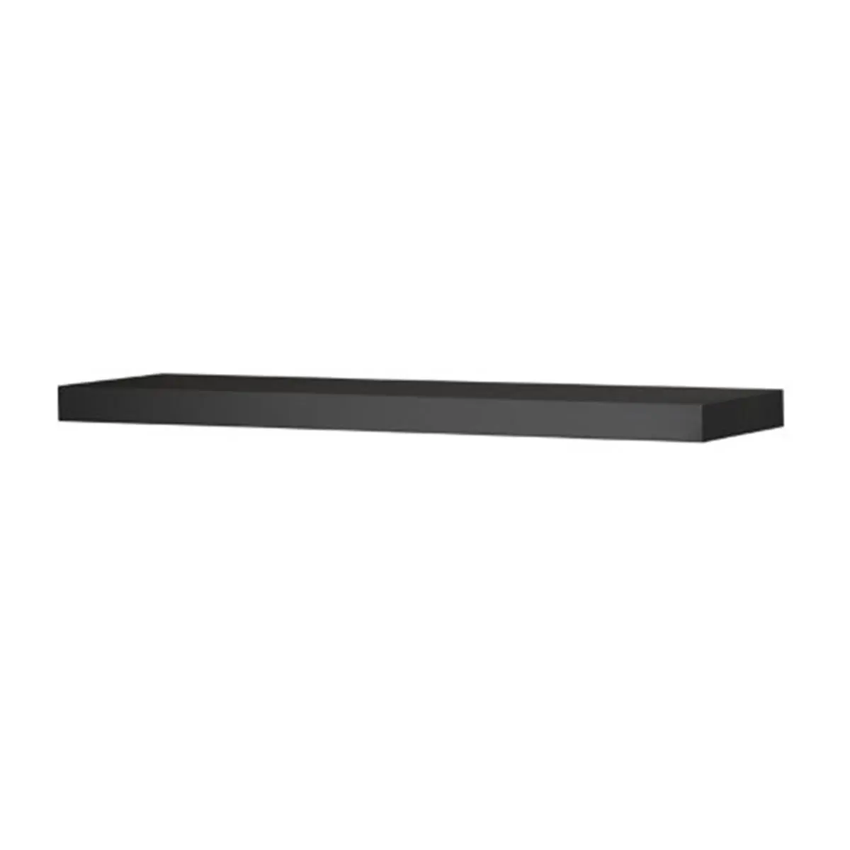 212 MAIN Amore Designs 36x10x1.75in Black Straight Edge Wooden Wall-Mounted Shelf, Flush-Mount with Hidden Brackets for Decor, Commercial/Office Furniture Use
