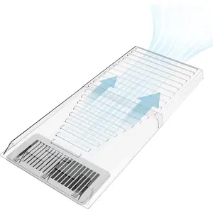 Vent Extender for Under Furniture, Air Vent Deflector for Metal Floor Register 10" and 12" Wide, Vent Redirector with 1.5 mm Thicker  Material, Extends from 17"-33" 1 Pack