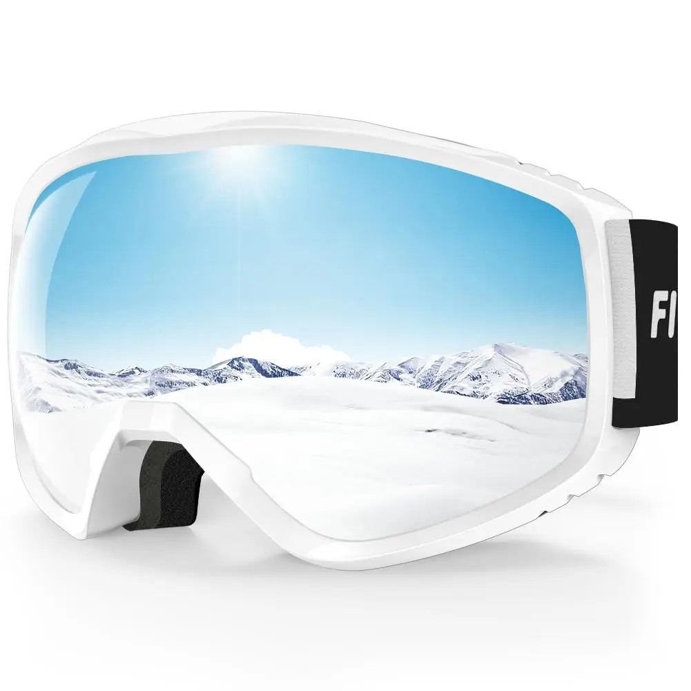 Findway Ski Goggles - OTG Over Glasses Snowboard Goggles for Adults, Anti-Fog, 100% UV Protection, Wide View, Ideal for Skiing Outdoor Sports