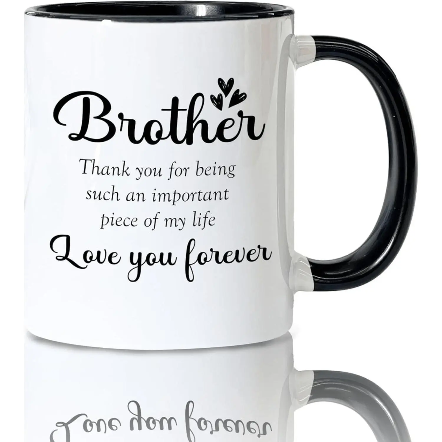 Brother Coffee Mugs, Brother Birthday Gifts from Sister, Brothers Tea Cup Gifts for Father's Day, Thank You for Being Such an Important Piece Ceramic Coffee Tea Mug 11oz