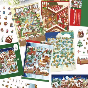 Large Christmas Series Stickers, Prepare Sock Mat for Children, DIY Christmas Crafts, Kids' Holiday Decor, Gift Ideas, Party Favors