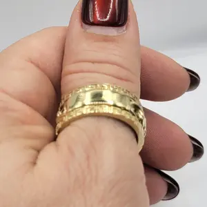 10K Gold Ring Blank Planque for Engraving Size 10 14K Gold Material Elegant and Luxurious Design Ideal for Personalization