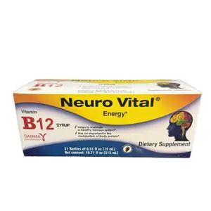 Neuro Vital Energy Vitamin B12 Syrup Antioxidants Dietary Supplement 21 Bottles of 0.51 fl oz Each