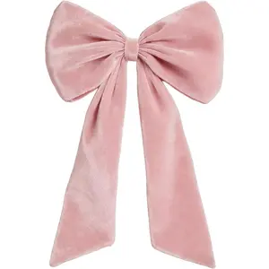 Oversized Giant Velvet Bow, 40×24 Inches – Extra Large Pink & Black Ribbon Accent for Coquette Aesthetic Room Decor. Big Wall Hanging Backdrop Ideal for Birthday Parties, Ballerina-Themed Girls’ Bedrooms, and Wedding Decorations.