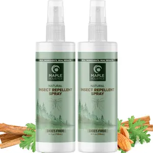 Natural Bug Repellent Spray for Body - DEET Free Bug Spray for Kids & Adults for Ticks Mosquitoes & Insects - Made with Citronella Rosemary & Lemongrass - Light Scent Vegan & Cruelty Free (8 Fl Oz)