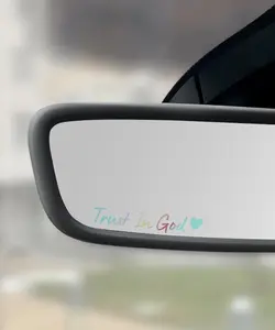 4PCS Car Stickers,Cars Decals,Car Accessories Trust in God Rearview Mirror Sticker,Trust in God Mirror Decals,Suitable for Most Cars, Trucks, Motorcycles, Suvs (Colorful) SCUARI