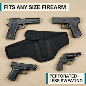 Universal Ambidextrous Belly Band Holster - Concealed Carry for 9Mm, Compact, G-Series, LCP, LC9, Sig P365 - Quick Access, Fastening, Made of Polyester, Timeless Design