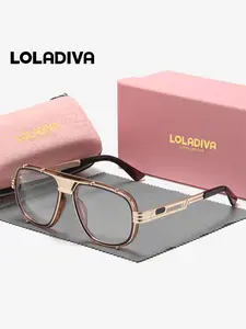 LOLADIVA 1 Pair Unisex Urban Style Full Frame Plano Glasses Modern Interpretation Frog Frame Plano Glasses