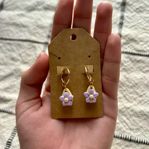 Lemon Lavender Handmade Clay Earrings