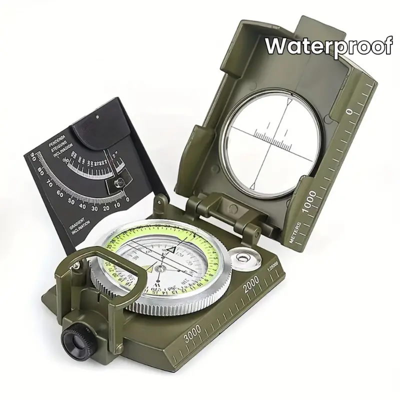 Waterproof Multifunctional Outdoor Survival Compass, Digital Navigation Equipment for Camping and Geological Use