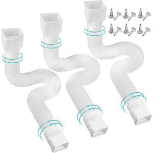 Rain Gutter Downspout Extensions Flexible,Downspout Diverter Extendable From 21" To 58".Downspout Extender Is Suitable For Most Drain Pipe