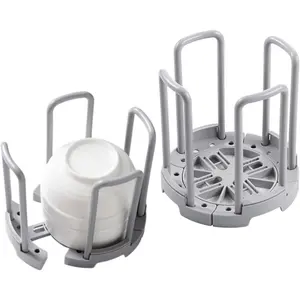 PrimPick Collapsible Dish Drying Rack, 2PCS Plate Organizer for Cabinet Space Saver Bowl Organizer Small Plate Stand for Display, Kitchen Drawer, Countertop, Cabinet, Shelf, Cupboard