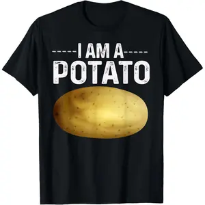 100% Cotton Fun I Am A Potato Halloween Costume Cool Potato Tee T-Shirt