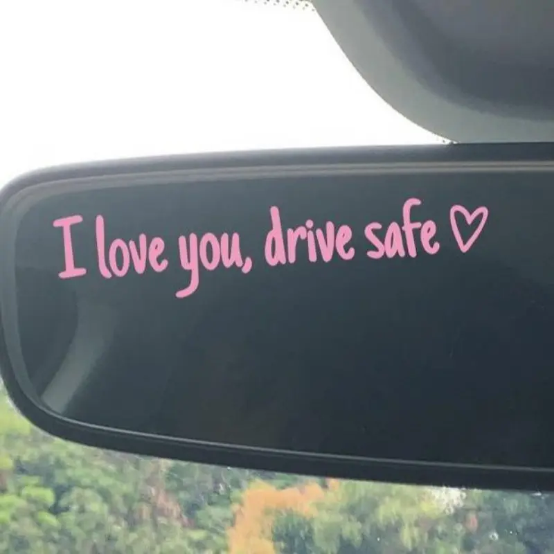 2/4PCS I Love You Drive Safe Decal for Cars Simple Design for Safe Driving Ideal for Drivers and Car Enthusiasts Vehicle Exterior Decoration Windshield Sticker Car Stickers Automobile Decals Car Decals 10x2cm China Made