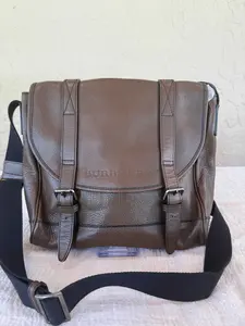 Pre-owned BURBERRY Leather Crossbody Unisex Brown Nova Check Crossbody