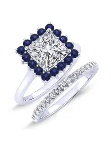 Dicentra - Princess Moissanite Bridal Set