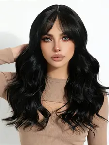 Best Budget Daily Wig Ever 💰 Middle Part Lace Front Wig with Bangs 😱 Synthetic T Lace Glueless Daily Wig for Women ✨ Just Put On and Go No Glue No Mess 💕 Natural Look Without Breaking Bank 🎯