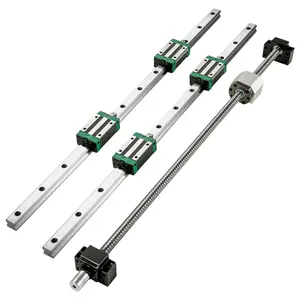 【DealsForYouDays】VEVOR Linear Guide Rail 2Pcs HGR20-1500mm Linear Slide Rail with 1Pcs RM1605-1500mm Ballscrew with BF12/BK12 Kit Linear Slide Rail Guide Rail Square for DIY CNC Routers Lathes Mills