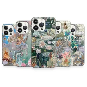 Mermaid Phone Case - Aesthetic Ocean Pearl Sea Cover for iPhone 15 Pro Max, 14, 13, 12, 11, 8 Plus , mini