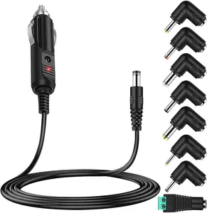 12v Car dc Charger Power Cord with 8 Connectors for Cigarette Lighter Portable DVD Player, Car DVR, GPS, Bluetooth Speakers, Breast Pump, Car Refrigerator, Air Compressor, Heating Cup