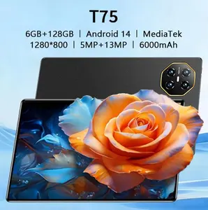 2026 New Model Android 14.0 Tablet, 10.1-inch Android Tablet, 6 GB RAM + 128 GB Storage, 6000 mAh High-Capacity Battery, Equipped with IPS HD Touchscreen, Built-in Wi‑Fi Function, Includes: Data Cable, Screen Protector Film, Stylus Pen, Stand, Headphones,