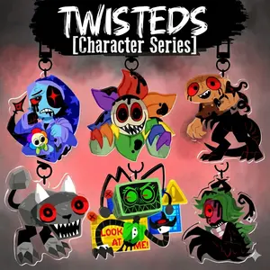 Twisted Keychain | Dandy, Pebble, Astro, Vee, Shelly, Sprout, Dandy World Keychain, roblox dandy world charm, Roblox Charm For Bag, Key, Gift For Roblox Fan