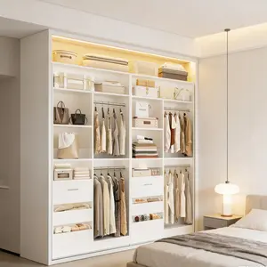 Unikito Modular Freestanding Closet System, 36-Inch Wardrobe Organizer with 3 Drawers, Shelves and Hanging Rods, 800 lbs Capacity, Available in Multiple Colors and Sizes