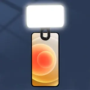 LED Portable Clip-On Selfie Light - USB, Suitable for Mobile Phones and Computers, Clip-On Mobile Phone Camera Fill Light, Brightness Adjustable