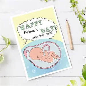 Sweet Expecting Fathers Day Card Gift for Dad to Be, Unique Pregnancy Fathers Day Gift Ideal from Unborn Baby