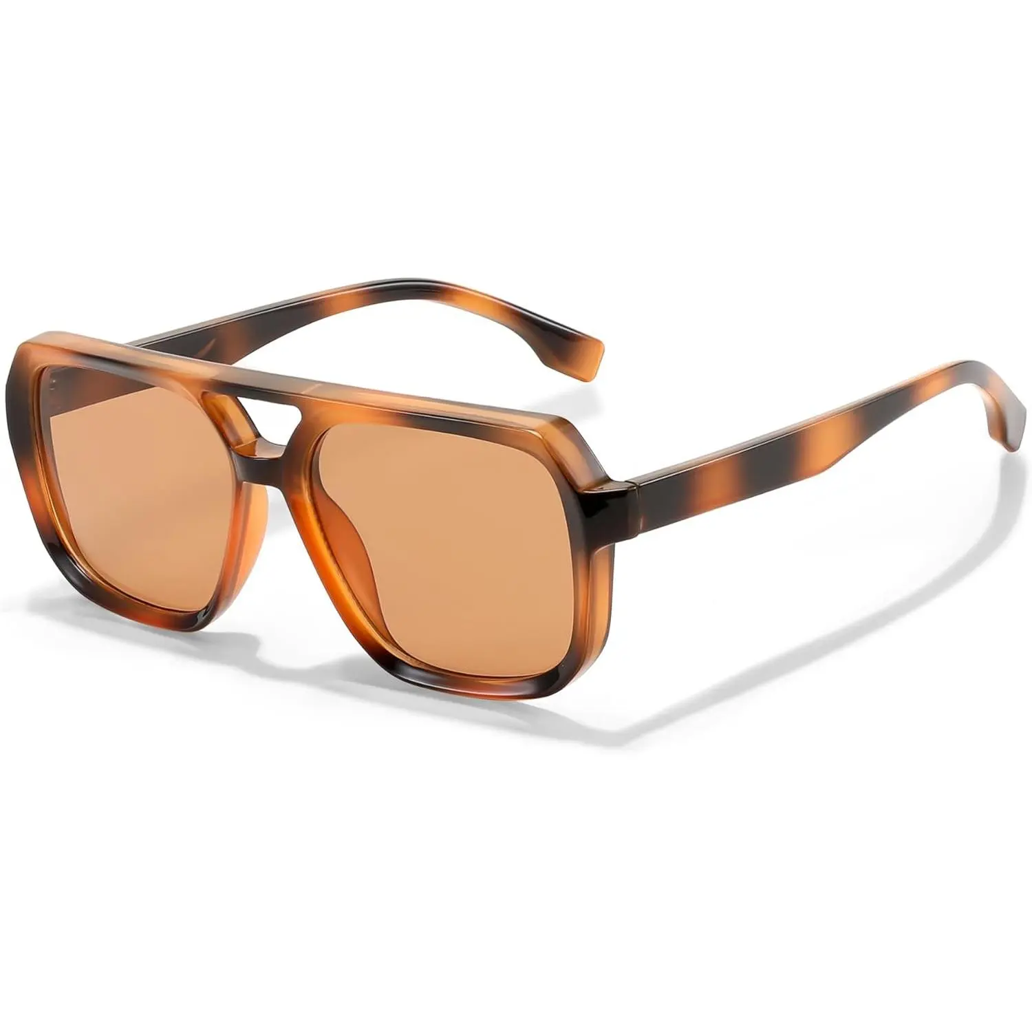 EyeconicFinds Retro 70s Aviator Sunglasses for Women Men, Oversized Vintage Square Shades, UV400 Sun Glasses B0267